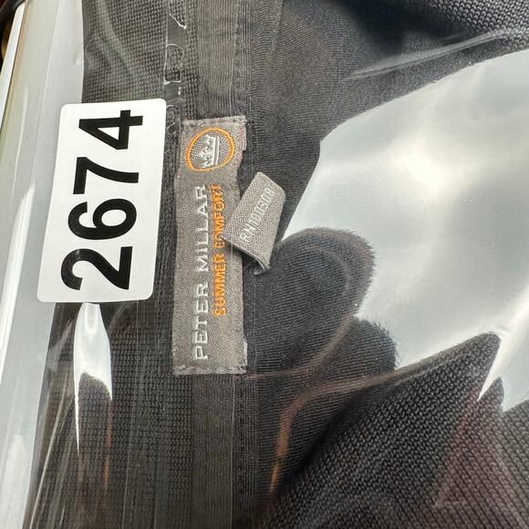 Peter Millar Summer Comfort Polo Shirt Mens Large Black Golf Performance Casual - Picture 12 of 12